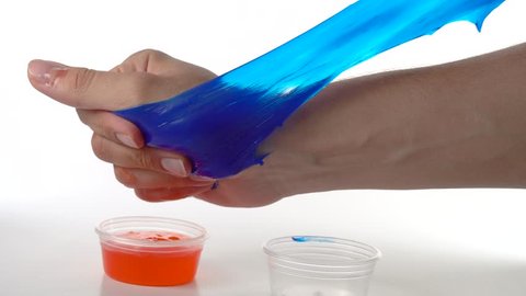 Playing With Oddly Satisfying Slime Stock Footage Video 100 Royalty Free Shutterstock