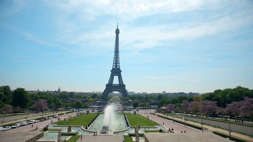 Trocadero Square And Eiffel Tower In Paris
