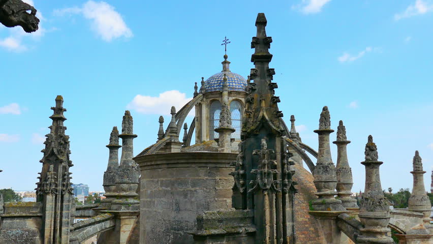 Wide Angle: Top Part of Seville Cathedral