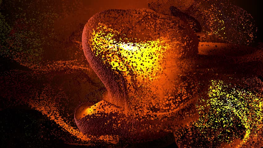 3d render animation complex particles simulation Stock Footage Video ...