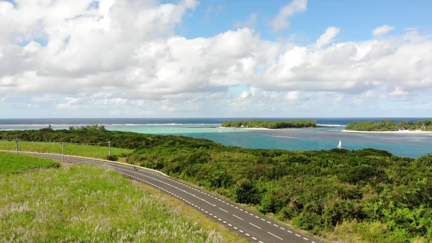 Cyclist Blue Bay Mauritius // Ariel