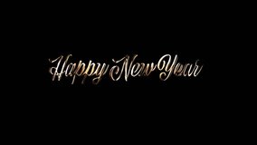 Happy New Year Golden Text Effect with sparkles - Powered by Shutterstock - Get 15% off with code: PIKWIZARD15