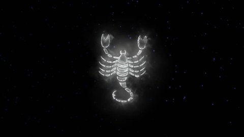 Zodiac sign Scorpio and beautiful background for presentations, video intro, horoscope, films, transition, titles and much more 