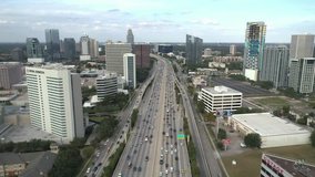 This video is of an aerial of the Galleria Mall are in Houston, Texas. 