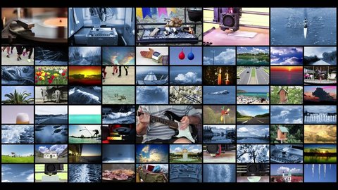 Television Production Technologies Concept as a Video Wall Background, 4K video
