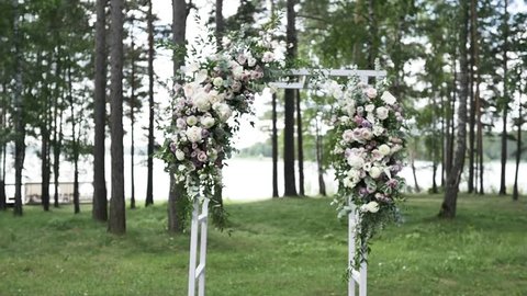 Wedding decoration from flowers