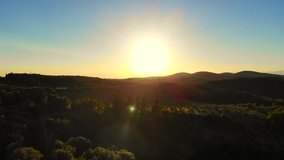 Typical Tuscan Sunset Drone Shot (26sec)