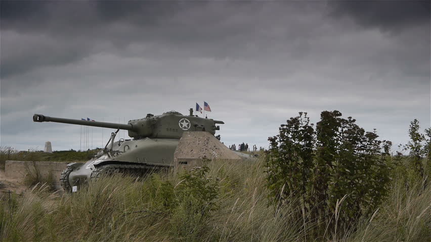 Tank at Utah Beach D-day museum, Normandy France