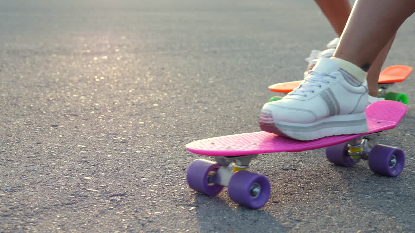 Closeup Of Legs And Skateboard Stock Footage Video 100 Royalty Free 1016023090 Shutterstock