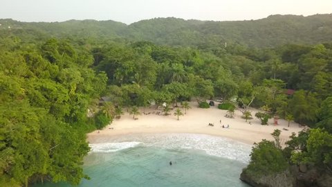 Port Antonio Jamaica Frenchman’s Cove Beach Aerial Footage 