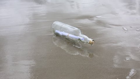 bottle with a message washed ashore
