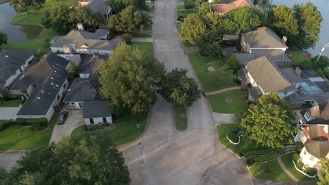 This video is about an aerial view of homes in affluent neighborhood in Houston, Texas. This was filmed in 4k for best image quality.