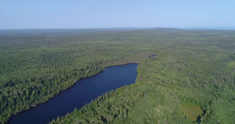 Gunflint Trail in Northern Minnesota seen from Above by Drone