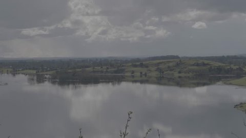 Wide Shot Of Peaceful And Calm Lake - 4K - 60FPS - VLOG - Ungraded