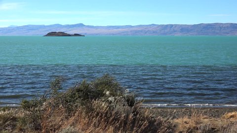 View of Lake Argentino from Laguna Nimez. El Calafate, Santa Cruz Province, Patagonia, Argentina