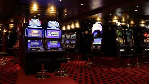 Casino, Slot Machine without People in Venice, Italy-July 2018