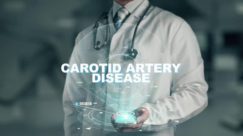 Doctor holding in hand Carotid Artery Disease_1