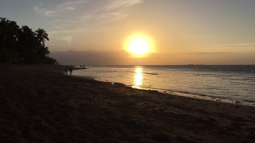 Man Doing a Karate Flying High Kick on the Beach at Sunset