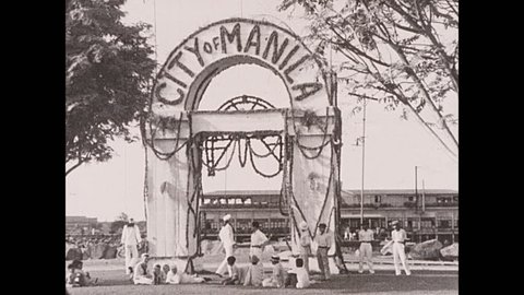 1930s Philippines City Manila Monument American Stock Footage Video 1930s Philippines City Manila Monument American Stock Footage Video