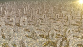 Seamless looping 3d animated binary code with an orange circuit board texture and bluish blinking lights in 4K resolution - Powered by Shutterstock - Get 15% off with code: PIKWIZARD15