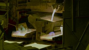 Stock video footage industrial working with hot metal