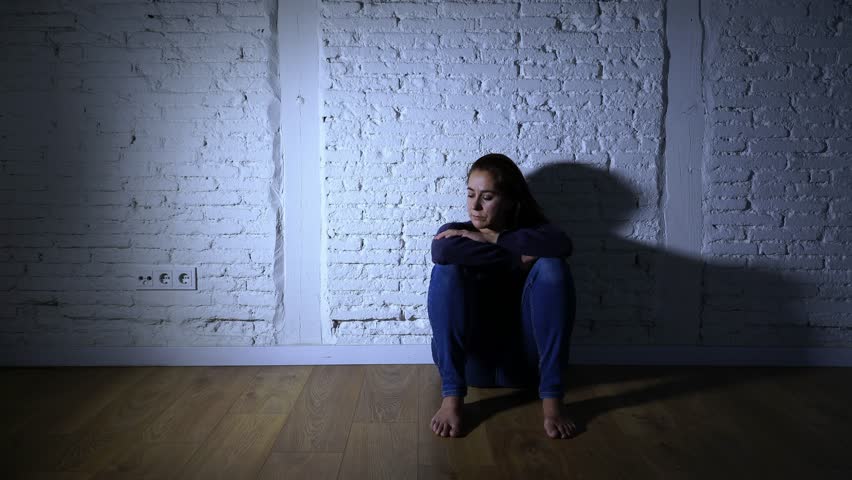 Young devastated depressed woman crying sad feeling hurt suffering depression in sadness emotion in pain and desperate expression. loneliness, depression and heartbroken concept | Shutterstock HD Video #1016148199