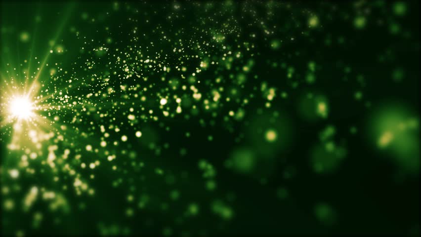 Lights green bokeh background. Elegant gold abstract. Disco background with circles and stars. Christmas Animated background. Space background. Seamless loop. Green screen. Royalty-Free Stock Footage #1016155633