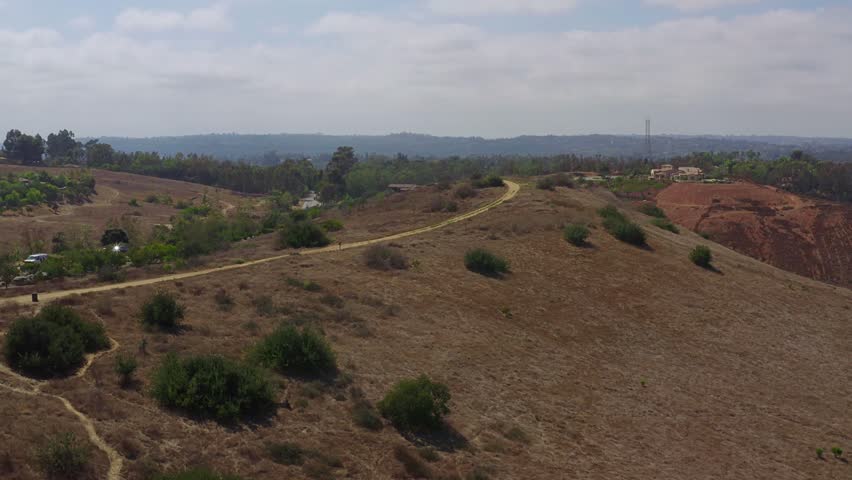 Hiking trail in a rural area 4K 
