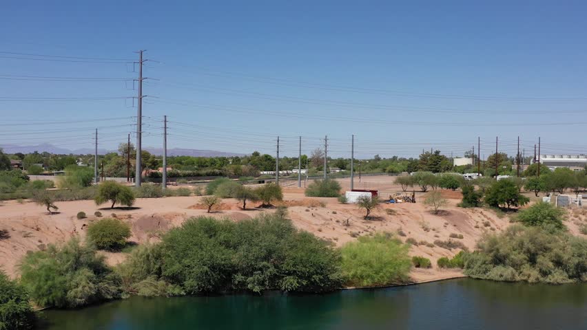 Rising arial shot of Gilbert Arizona