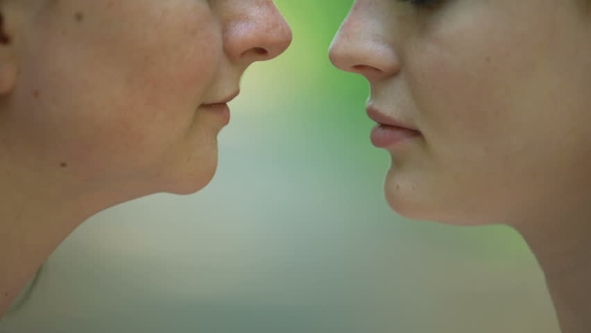 Passionate Lesbian Kiss, Long-awaited Meeting, Stock Footage Video (100 ...