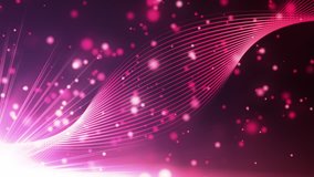 Abstract Wavy streaks and glowing particles background which is suited for broadcast, commercials and presentations. It can be used also in Fashion, Photography or Corporate animations.