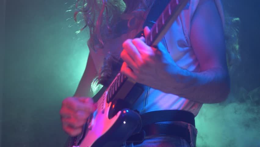 old style 80s 90s rocker rocking Stock Footage Video (100% Royalty-free