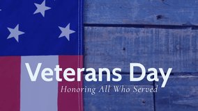 Digital generated video of veterans day concept 4k