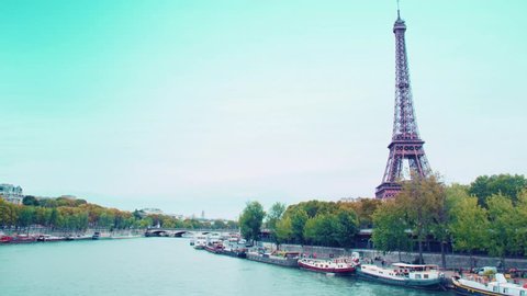 Paris, Eiffel Tower by the Seine river
