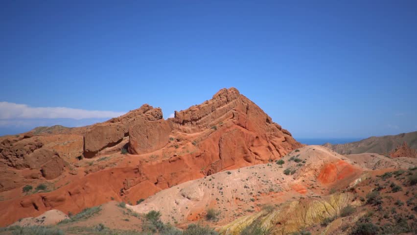 panorama of the red mountains