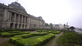 Exterior view of the Royal Palace of Brussels, Belgium