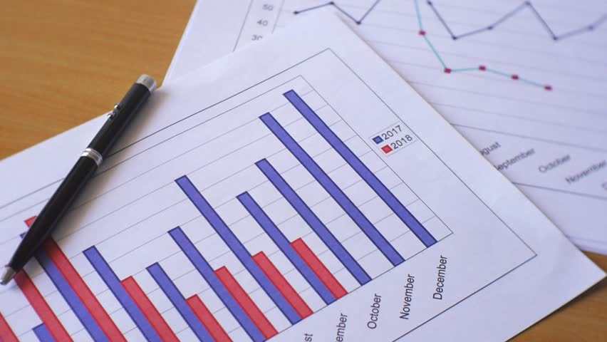 Business Data Graph Chart Drop Stock Footage Video (100% Royalty-free ...