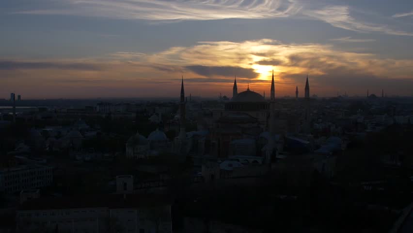 Aerial view of the Istanbul Silhouette