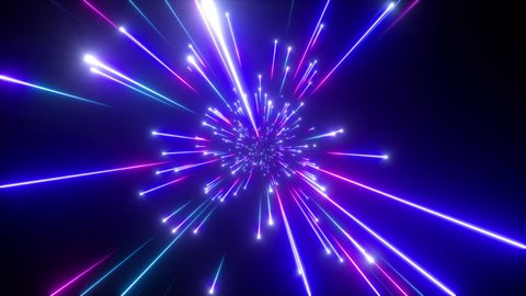 3d render, big bang, galaxy horizon, abstract cosmic background, celestial, beauty of universe, speed of light, fireworks, red blue neon glow, stars, cosmos, infrared light, outer space, 4k animation