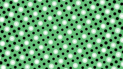Pop art green circles background with white bubble circles spinning in a CGI high definition colorful backdrop motion video clip
