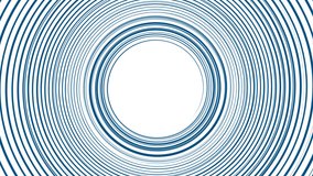 Spinning blue circles with center circle of empty white space in a rotating CGI high definition motion background video clip
