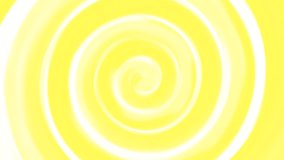 Painted yellow spiral swirl rotating in a spinning twirl twist with a seamless repeating loop.  Colorful CGI high definition motion background video clip
