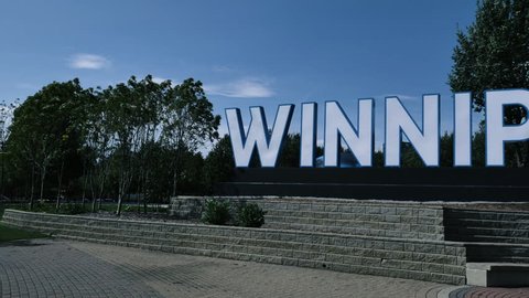 Winnipeg, Manitoba Canada - View of Winnipeg Sign