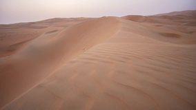 Beautiful Rub al Khali desert at the sunset United Arab Emirates Time-lapse stock footage video