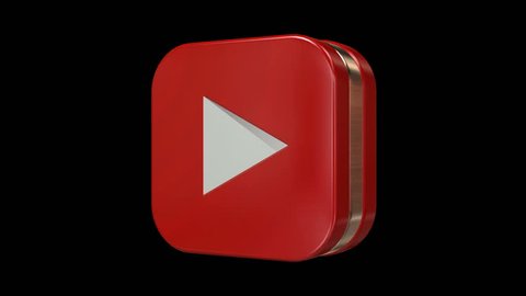 Youtube 3d Render Isometric Logo Symbol Stock Footage Video 100 Royalty Free Shutterstock