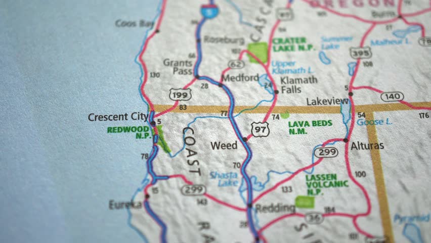 Portland on USA Road Map