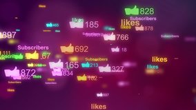 Close-up of Social Like Icon With Counter on Web Site Quickly Increasing. 3d Animation. Front view. Business and Technology Concept. . - Powered by Shutterstock - Get 15% off with code: PIKWIZARD15