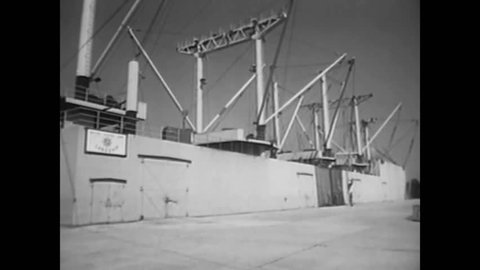 CIRCA 1960s - A winch farm and the mast of a land ship are shown at the United States Army Transportation Training Command in Fort Eustis, Virginia.