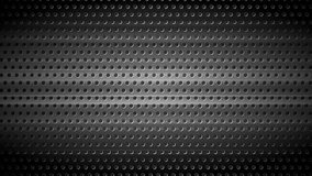 Dark chrome perforated metal texture motion background. Seamless loop graphic design. Video metallic animation Ultra HD 4K 3840x2160