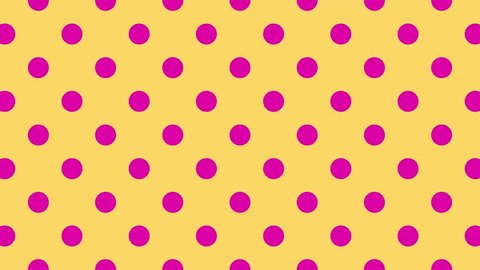 Pop-Art style pattern animation. pink and Yellow background. bounce video loop-ready clip.